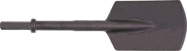 Ingersoll-Rand - 5-1/2" Head Width, 16" OAL, 0.7" Shank Diam, Spade Chisel - Hex Drive, Hex Shank, Steel - Benchmark Tooling