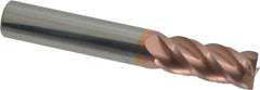 Accupro - 3/8", 4 Flute, Single End, Solid Carbide, 0.02" Corner Radius End Mill - 2-1/2" OAL, 40° Helix, Right Hand Flute, 7/8" LOC, Right Hand Cut - Benchmark Tooling