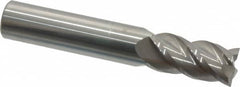 Accupro - 1/2", 4 Flute, Single End, Solid Carbide, 0.015" Corner Radius End Mill - 3" OAL, 40° Helix, Right Hand Flute, 1" LOC, Right Hand Cut - Benchmark Tooling