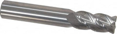 Accupro - 1/2", 4 Flute, Single End, Solid Carbide, 0.045" Corner Radius End Mill - 3" OAL, 40° Helix, Right Hand Flute, 1" LOC, Right Hand Cut - Benchmark Tooling
