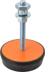 Mason Ind. - 5/8-11 Bolt Thread, 5" Wide Standard Deflection Stud Mount Leveling Pad & Mount - 3,000 Max Lb Capacity, 5" Base Diam - Benchmark Tooling