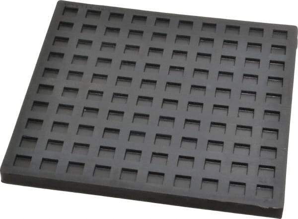 Mason Ind. - 6" Long x 6" Wide x 5/16" Thick, Nitrile, Machinery Leveling Pad & Mat - Black - Benchmark Tooling