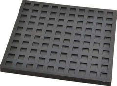 Mason Ind. - 6" Long x 6" Wide x 5/16" Thick, Nitrile, Machinery Leveling Pad & Mat - Black - Benchmark Tooling