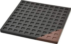 Mason Ind. - 6" Long x 6" Wide x 5/16" Thick, Nitrile, Machinery Leveling Pad & Mat - Brown - Benchmark Tooling