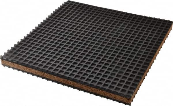 Mason Ind. - 12" Long x 12" Wide x 1" Thick, Neoprene ans Cork, Machinery Leveling Pad & Mat - Benchmark Tooling