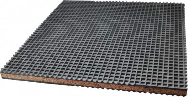 Mason Ind. - 18" Long x 18" Wide x 1" Thick, Neoprene ans Cork, Machinery Leveling Pad & Mat - Benchmark Tooling