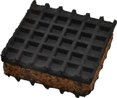 Mason Ind. - 3" Long x 3" Wide x 1" Thick, Neoprene ans Cork, Machinery Leveling Pad & Mat - Benchmark Tooling
