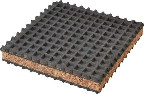 Mason Ind. - 6" Long x 6" Wide x 1" Thick, Neoprene ans Cork, Machinery Leveling Pad & Mat - Benchmark Tooling