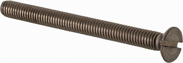 Value Collection - M3.5x0.60 Metric Coarse, 40mm OAL Slotted Drive Machine Screw - Flat Head, Grade 18-8 & A2 Stainless Steel, Uncoated, Without Washer - Benchmark Tooling