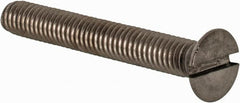 Value Collection - M4x0.70 Metric Coarse, 30mm OAL Slotted Drive Machine Screw - Flat Head, Grade 18-8 & A2 Stainless Steel, Uncoated, Without Washer - Benchmark Tooling