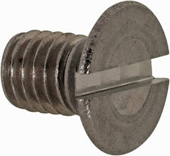 Value Collection - M5x0.80 Metric Coarse, 8mm OAL Slotted Drive Machine Screw - Flat Head, Grade 18-8 & A2 Stainless Steel, Uncoated, Without Washer - Benchmark Tooling