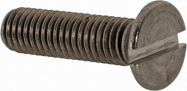 Value Collection - M5x0.80 Metric Coarse, 20mm OAL Slotted Drive Machine Screw - Flat Head, Grade 18-8 & A2 Stainless Steel, Uncoated, Without Washer - Benchmark Tooling