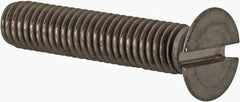 Value Collection - M5x0.80 Metric Coarse, 25mm OAL Slotted Drive Machine Screw - Flat Head, Grade 18-8 & A2 Stainless Steel, Uncoated, Without Washer - Benchmark Tooling
