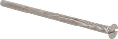 Value Collection - M5x0.80 Metric Coarse, 100mm OAL Slotted Drive Machine Screw - Flat Head, Grade 18-8 & A2 Stainless Steel, Uncoated, Without Washer - Benchmark Tooling