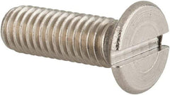 Value Collection - M6x1.00 Metric Coarse, 20mm OAL Slotted Drive Machine Screw - Flat Head, Grade 18-8 & A2 Stainless Steel, Uncoated, Without Washer - Benchmark Tooling