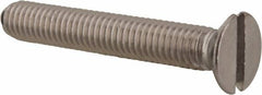 Value Collection - M6x1.00 Metric Coarse, 40mm OAL Slotted Drive Machine Screw - Flat Head, Grade 18-8 & A2 Stainless Steel, Uncoated, Without Washer - Benchmark Tooling