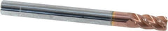 Accupro - 3/16", 4 Flute, Single End, Solid Carbide, 0.02" Corner Radius End Mill - 2" OAL, 40° Helix, Right Hand Flute, 3/8" LOC, Right Hand Cut - Benchmark Tooling