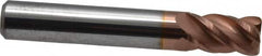 Accupro - 5/16", 4 Flute, Single End, Solid Carbide, 0.03" Corner Radius End Mill - 2" OAL, 40° Helix, Right Hand Flute, 1/2" LOC, Right Hand Cut - Benchmark Tooling