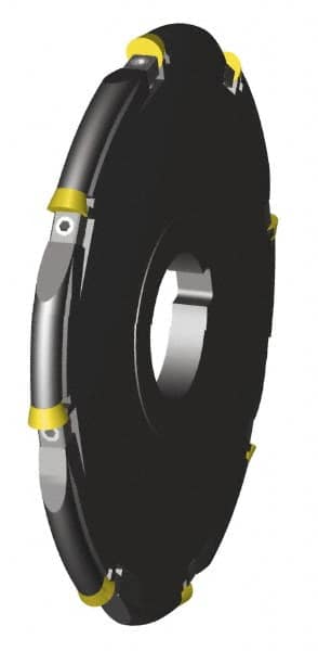 Cutting Tool Technologies - Arbor Hole Connection, 3/8" Cutting Width, 0.72" Depth of Cut, 3" Cutter Diam, 1" Hole Diam, Indexable Slotting Cutter - RA Toolholder, RDC-3(2.5) Insert, Right Hand Cutting Direction - Benchmark Tooling