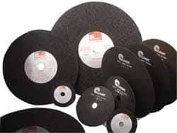 Made in USA - 6" 60 Grit Aluminum Oxide Cutoff Wheel - 1/16" Thick, 1-1/4" Arbor, 6,048 Max RPM, Use with Stationary Tools - Benchmark Tooling