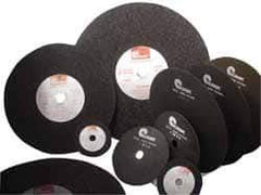 Made in USA - 6" 60 Grit Aluminum Oxide Cutoff Wheel - 1/16" Thick, 1-1/4" Arbor, 6,048 Max RPM, Use with Stationary Tools - Benchmark Tooling