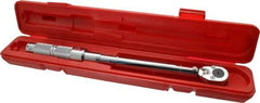 Proto - 1/2" Drive Micrometer Type Ratchet Head Torque Wrench - 21 N/m to 116 N/m Torque, 15-1/2" OAL, 0.68 N/m Graduation, Ratchet Head - Benchmark Tooling