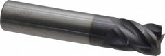 Accupro - 1/2", 4 Flute, Single End, Solid Carbide, 0.03" Corner Radius End Mill - 2-1/2" OAL, 40° Helix, Right Hand Flute, 5/8" LOC, Right Hand Cut - Benchmark Tooling