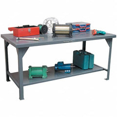 Strong Hold - Stationary Work Benches, Tables Type: Work Table Top Material: 7 Gauge Steel - Benchmark Tooling