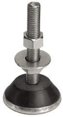Mason Ind. - 1/2-13 Bolt Thread, 2-1/4" Wide Mount with Glide Cup & Leveling Stud - 600 Max Lb Capacity, 2-1/4" Base Diam - Benchmark Tooling