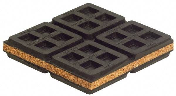 Mason Ind. - 18" Long x 18" Wide x 3/4" Thick, Rubber & Cork, Machinery Leveling Pad & Mat - Benchmark Tooling