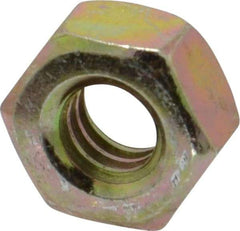 Value Collection - 1/4-20 UNC Steel Right Hand Hex Nut - 7/16" Across Flats, 7/32" High, Zinc Yellow Dichromate Finish - Benchmark Tooling