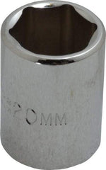 Proto - 1/2" Drive, Standard Hand Socket - 6 Points, 1-1/2" OAL, Chrome Finish - Benchmark Tooling