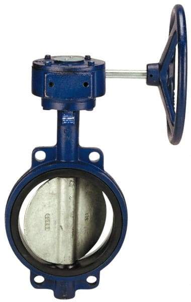 NIBCO - 10" Pipe, Lug Butterfly Valve - Gear Handle, Cast Iron Body, Buna-N Seat, 200 WOG, Ductile Iron Disc, Stainless Steel Stem - Benchmark Tooling