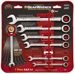 KD TOOLS - 7 Piece, 8 to 18mm Combination Wrench Set - Benchmark Tooling