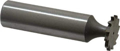 Whitney Tool Co. - 5/8" Diam x 1/16" Face Width, Cobalt, 12 Teeth, Shank Connection Woodruff Keyseat Cutter - Uncoated, 2-1/16" OAL x 1/2" Shank, Straight Teeth - Benchmark Tooling