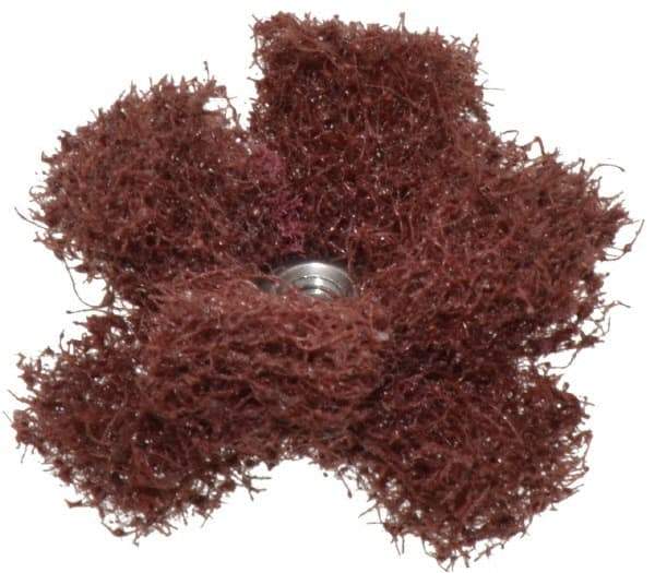 Merit Abrasives - 1-1/2" Diam Medium Density Cross Buff - 2 Plys, 8-32 Thread, Medium Grade, 23,000 Max RPM - Benchmark Tooling