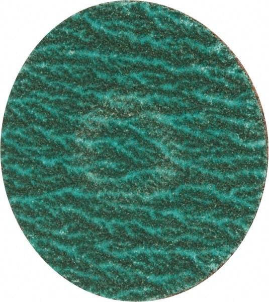 Merit Abrasives - 2" Disc Diam, 120 Grit, Zirconia Alumina Quick Change Disc - Type S Attaching System, Coated, Blue, Fine Grade, 30,000 RPM - Benchmark Tooling