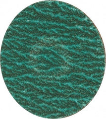 Merit Abrasives - 2" Disc Diam, 120 Grit, Zirconia Alumina Quick Change Disc - Type S Attaching System, Coated, Blue, Fine Grade, 30,000 RPM - Benchmark Tooling