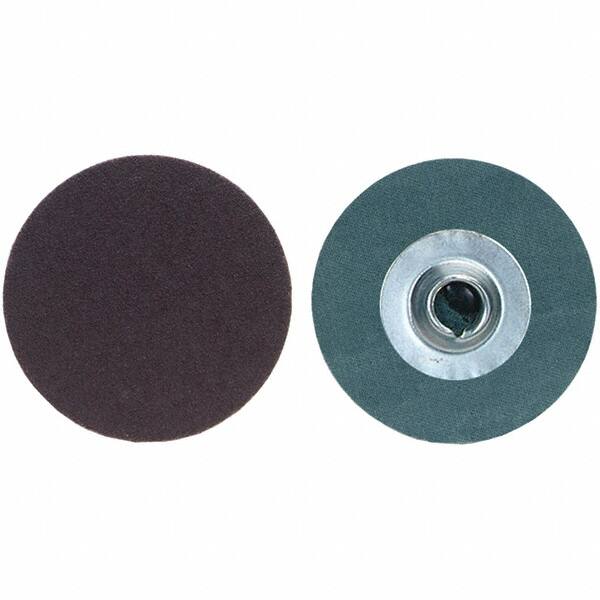 Merit Abrasives - 2" Disc Diam, 120 Grit, Aluminum Oxide Quick Change Disc - Type S Attaching System, Coated, Fine Grade, 30,000 RPM, R228 Series - Benchmark Tooling