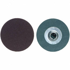 Merit Abrasives - 2" Disc Diam, 120 Grit, Aluminum Oxide Quick Change Disc - Type S Attaching System, Coated, Fine Grade, 30,000 RPM, R228 Series - Benchmark Tooling
