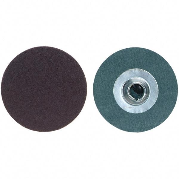 Merit Abrasives - 2" Disc Diam, 100 Grit, Aluminum Oxide Quick Change Disc - Type S Attaching System, Coated, Fine Grade, 30,000 RPM, R228 Series - Benchmark Tooling