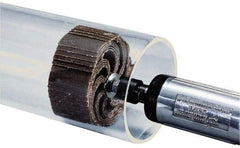 Merit Abrasives - 80 Grit, Coated, Aluminum Oxide Bore Polisher - Medium Grade, 15,000 RPM, Polishes Bores with 2-1/2 to 3" Diam - Benchmark Tooling