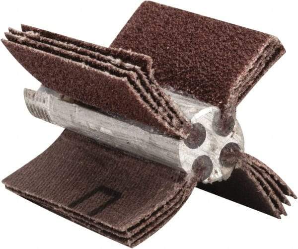 Merit Abrasives - 60 Grit, Coated, Aluminum Oxide Bore Polisher - Medium Grade, 22,000 RPM, Polishes Bores with 1 to 1-1/2" Diam - Benchmark Tooling