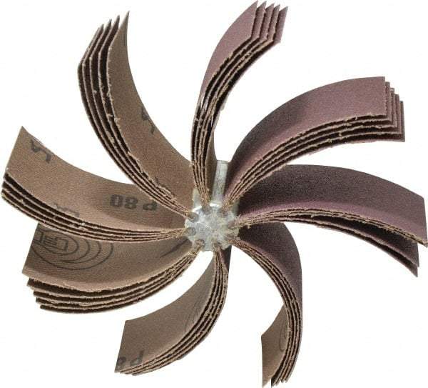 Merit Abrasives - 80 Grit, Coated, Aluminum Oxide Bore Polisher - Medium Grade, 8,000 RPM, Polishes Bores with 5-1/4 to 5-7/8" Diam - Benchmark Tooling