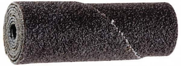 Merit Abrasives - 3/4" Max Roll Diam x 1" OAL, 60 Grit Straight Cartridge Roll - 3/16" Pilot Hole Diam, Medium Grade - Benchmark Tooling