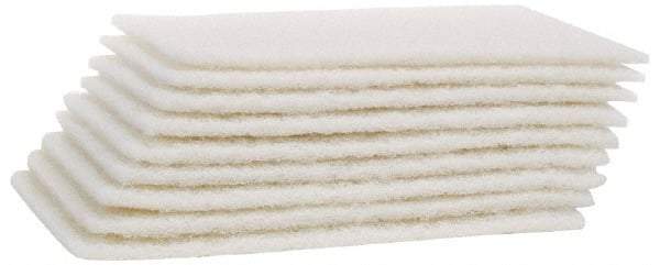 Merit Abrasives - Hand Pad - White, 6" Wide x 9" Long, Nonwoven - Benchmark Tooling