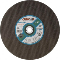 Camel Grinding Wheels - 12" 24 Grit Aluminum Oxide Cutoff Wheel - 5/32" Thick, 20mm Arbor, 6,400 Max RPM - Benchmark Tooling