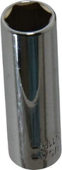 Blackhawk by Proto - 1/4" Drive, Deep Hand Socket - 6 Points, 1-15/16" OAL, Chrome Finish - Benchmark Tooling