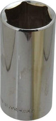 Blackhawk by Proto - 1", 3/8" Drive, Deep Hand Socket - 6 Points, 2-3/4" OAL, Chrome Finish - Benchmark Tooling