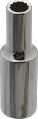 Blackhawk by Proto - 3/8" Drive, Deep Hand Socket - 12 Points, 2-7/64" OAL, Chrome Finish - Benchmark Tooling